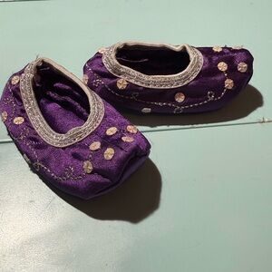 American girl purple slippers